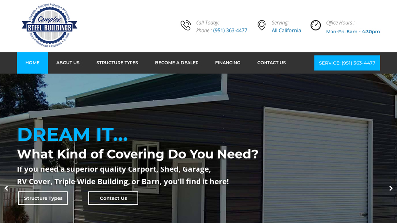 Complex Steel Buildings | Carports, Garages, RV Covers, Sheds, Barns