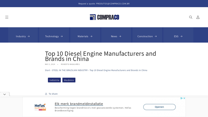 Image of Top 10 Diesel Engine Manufacturers and Brands in China