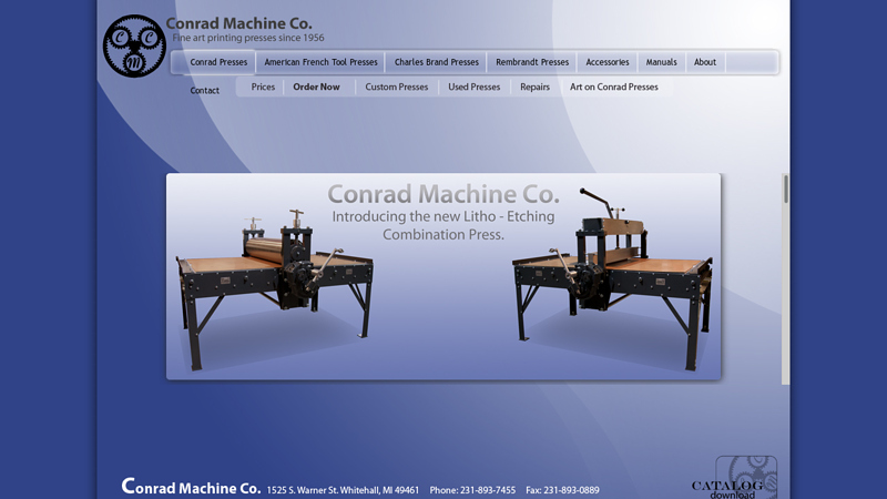 Conrad Machine Co. - Fine Art Etching, Monotype, Combination, and Lithography Printing Presses, and Printmaking supplies Since 1956