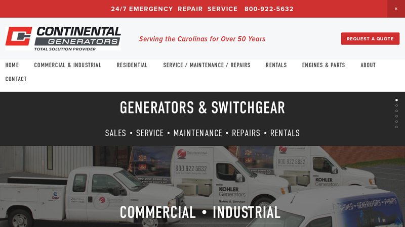 Continental Engines - Generators | Sales and Service | Greenville SC | Georgetown SC | Charleston SC