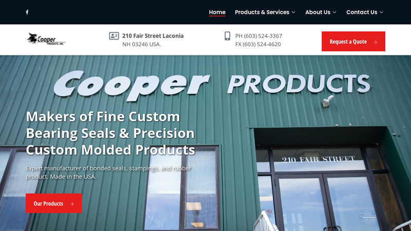 Cooper Products | Manufacturer of Bearing Seals & Precision Molded Products.