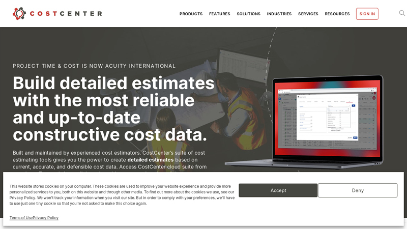 Cost Data & Estimating Software | CostCenter by Acuity-PT&C