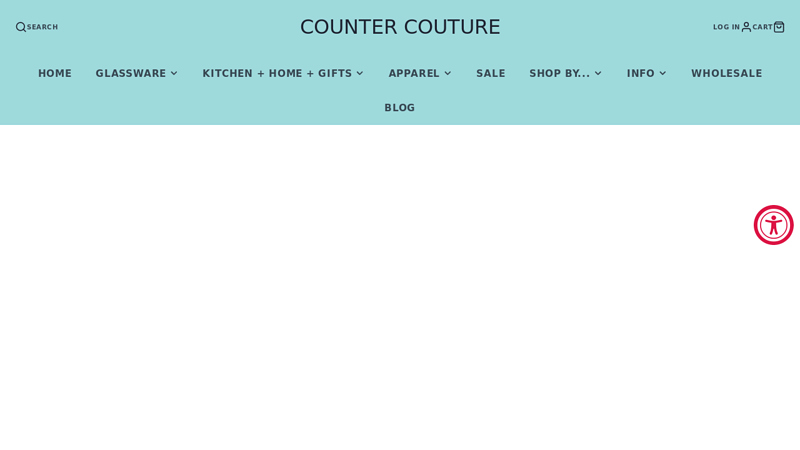 Counter Couture | Whimsical Beer & Whiskey Glasses, Kitchen Towels & M