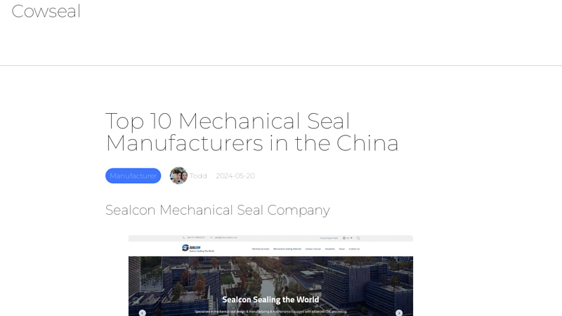 Image of Top 10 Mechanical Seal Manufacturers in the China