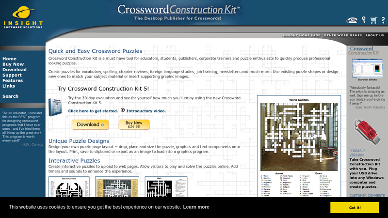 Crossword Construction Kit - Crossword creator for Windows - Home Page