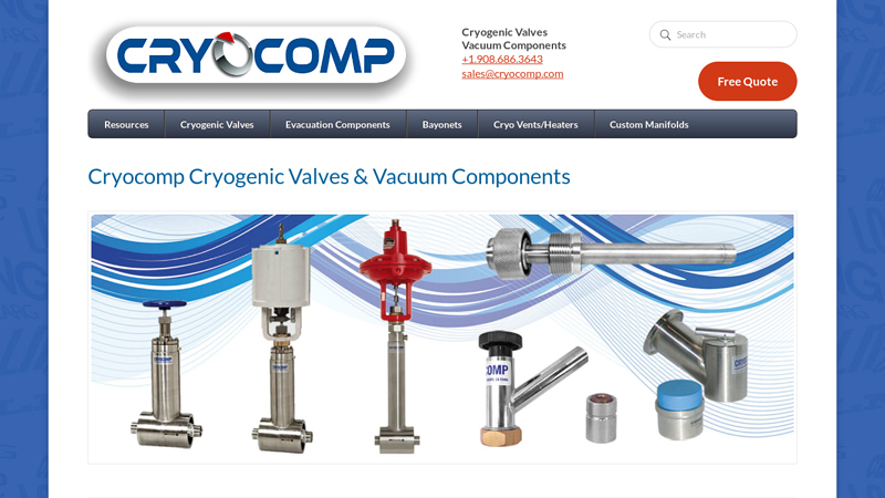 Cryocomp Cryogenic Valves & Vacuum Components