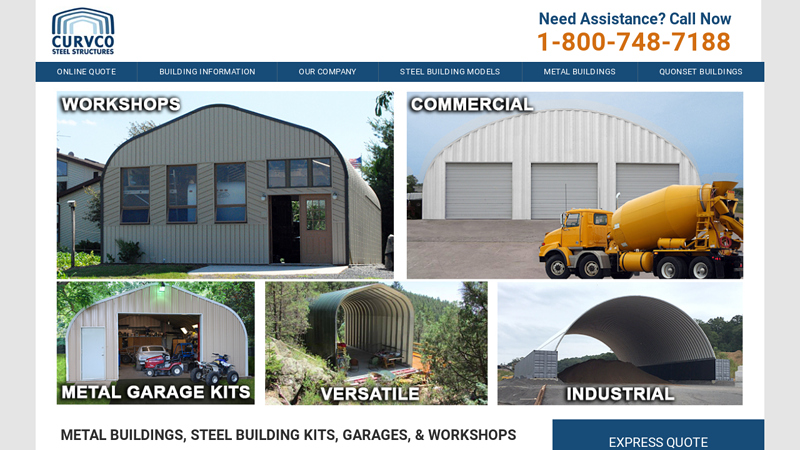 Steel Building Kits, Metal Buildings, Garages, Workshops & Quonset Huts.