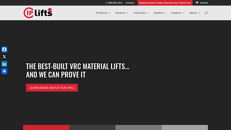 VRC Material Lifts from Custom Industrial Products