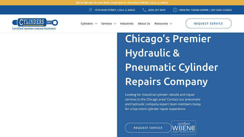 Cylinders, Inc.: Hydraulics & Pneumatics Service in Chicago