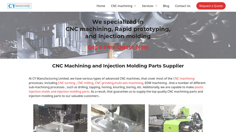 CNC machining, prototyping & Injection molding- CY Manufacturing