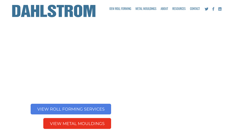 Home | Dahlstrom Roll Form | Roll Formed Parts & Metal Mouldings