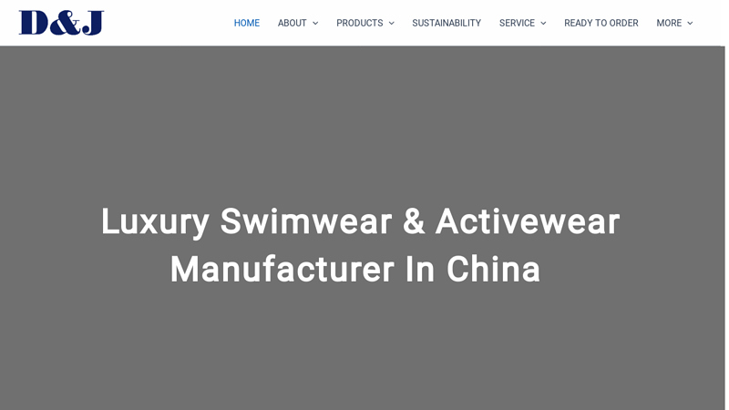 D&J, Luxury Swimwear and Activewear Manufacturer in China