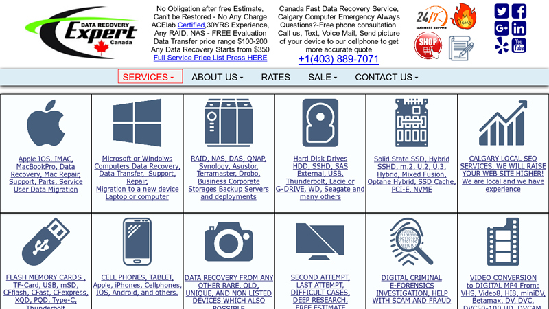 Calgary Data Recovery Local Certified Service Canada Alberta