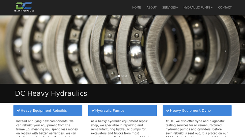 DC Heavy Hydraulics - New Used Rebuild Repair Testing Final Drive Transmissions