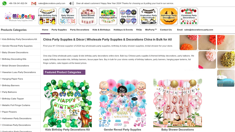 China Party Supplies & Dcor | Wholesale Party Supplies & Decorations China in Bulk | MioParty?