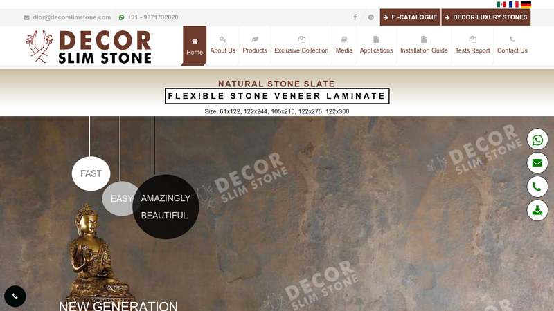 Stone Slate Veneer in India | Stone Thin Veneer in India | Decor Slim Stone