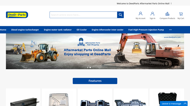 High Quality Aftermarket Spare Parts For Excavator, Loader, Diesel Engine | DeedParts Online Mall