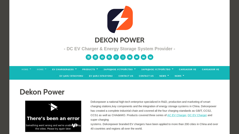 DEKON POWER  DC EV Charger & Energy Storage System Provider