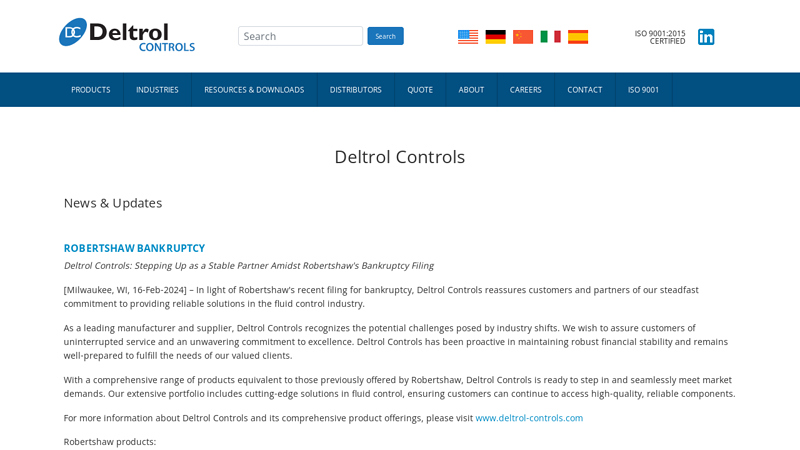 Welcome to Deltrol Controls