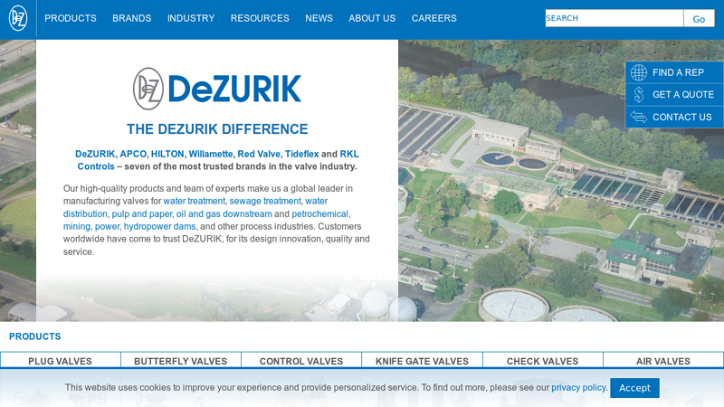 DeZURIK Valves for Municipal & Industrial Applications