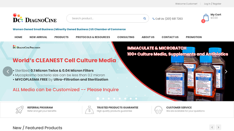 Diagnocine Unique Lab Reagents, Consumables, Equipment & Chemicals