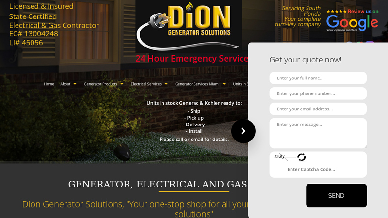 Dion Generator Solutions | Generator Services