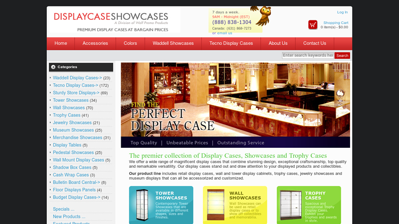 Beautiful glass display cases and showcases | DisplaycaseShowcases.com