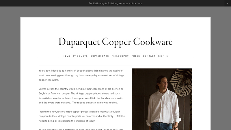 Duparquet Copper Cookware