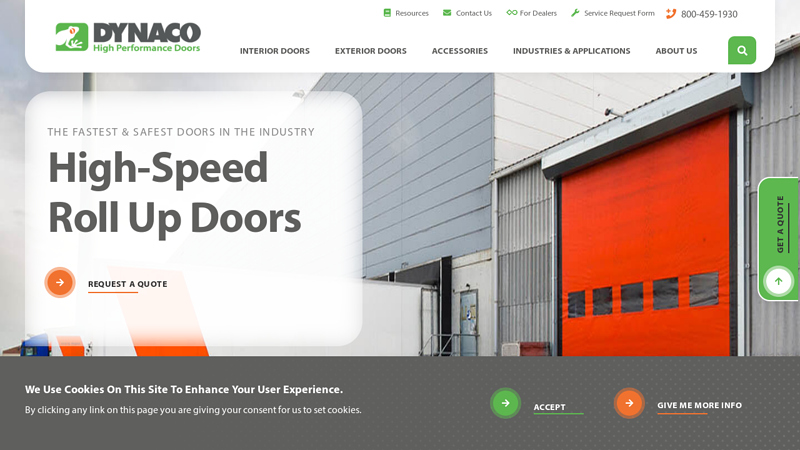 High Speed Doors - High Performance Roll Up Door Manufacturer | Dynaco