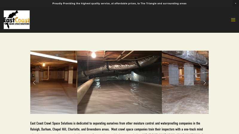 Crawl Space Services: Insulation, Sealing. Drainage. Mold Removal. Raleigh, Durham, NC