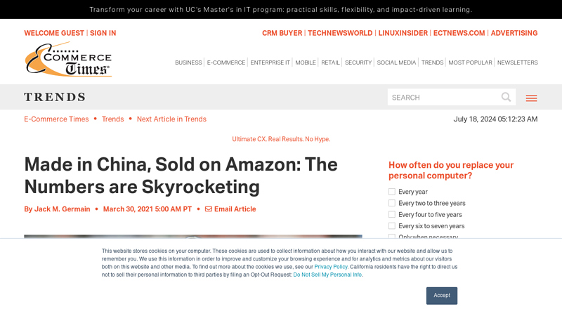 Image of Made in China, Sold on Amazon: Numbers are Skyrocketing