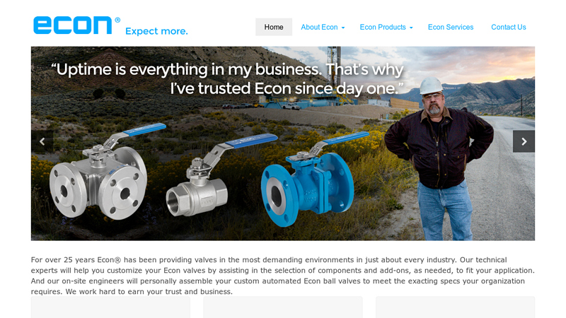 Flow Control Experts - Econ Valves, Valve Actuators, Valve Accessories