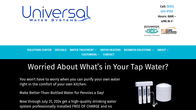 Water Treatment Company Near Me in Albuquerque NM - Universal Water Systems