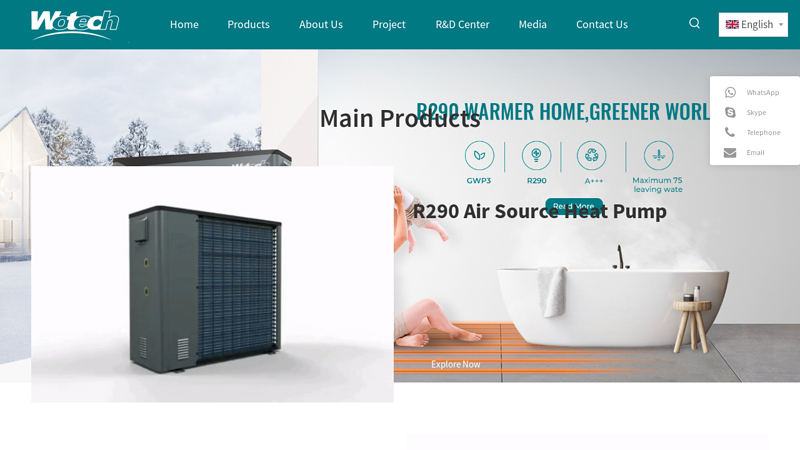 Professional Supplier of Air to Water Heat Pump - Wotech