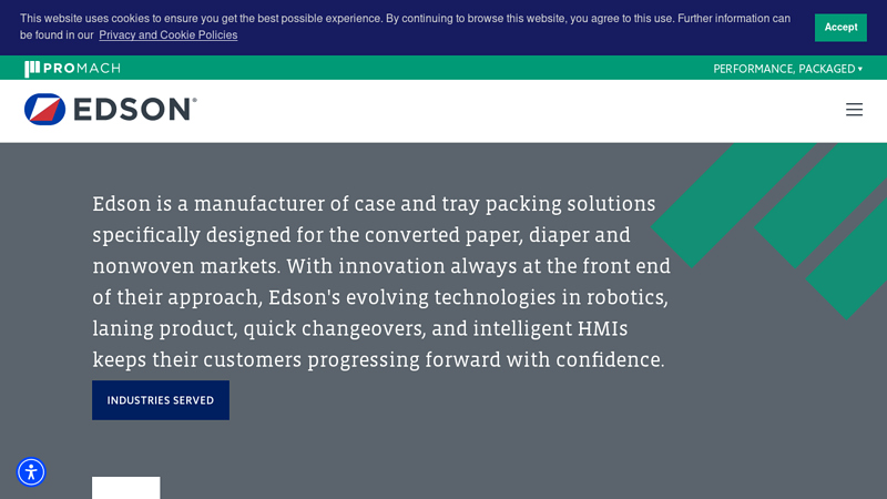 Case Packing Machines, Product Lane Diverters & Tray Packers | Edson