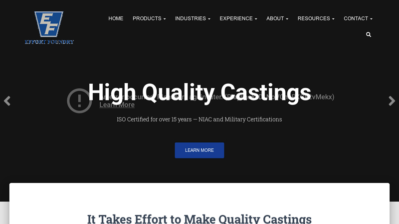 Home - Effort Foundry Quality Castings