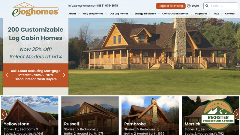 Log Cabin Kits | Log Homes | Log Cabin Builder - ELoghomes