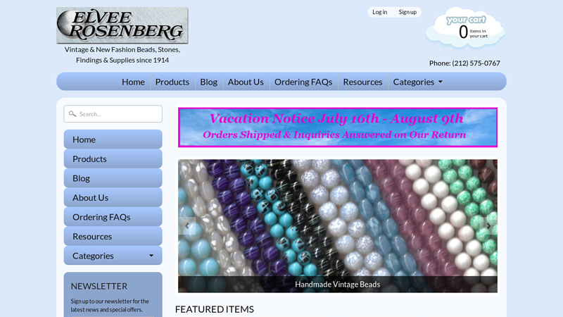 Elvee/Rosenberg Inc. | Elvee/Rosenberg Beads, Stones, Findings & Supplies, New & Vintage