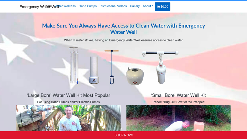 Emergency Water Well: DIY Water Well Kits & Hand Pumps