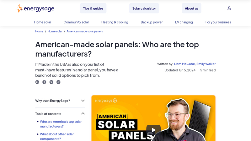 Image of American-made solar panels: Who are the top manufacturers?