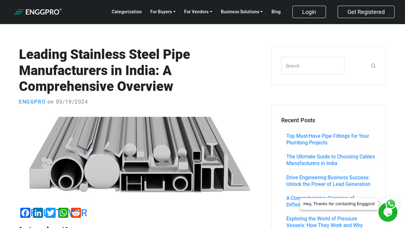 Image of Leading Stainless Steel Pipe Manufacturers in India: A Comprehensive ...