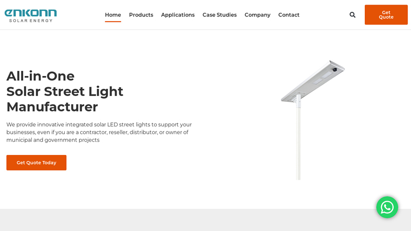 Solar Street Lights Manufacturer And Supplier - EnkonnSolar