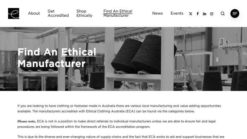 Image of Find An Ethical Manufacturer | Ethical Clothing Australia