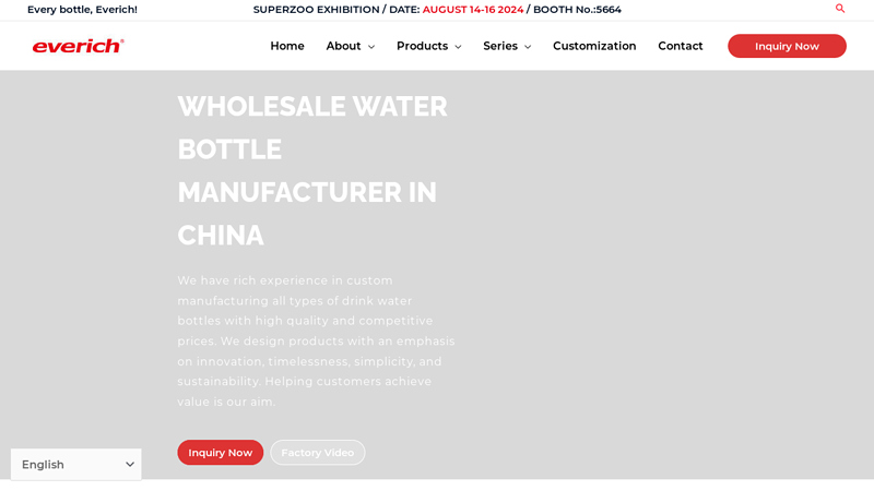 Wholesale Water Bottle Manufacturer In China - Everich