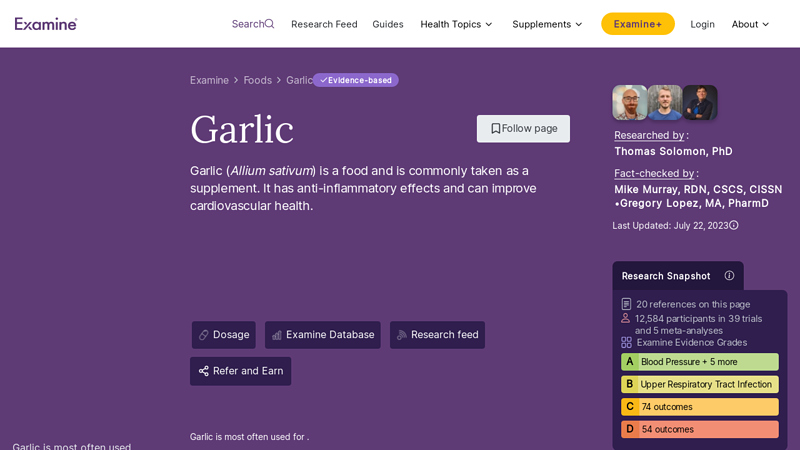 Image of Garlic: Up-to-date scientific evidence.