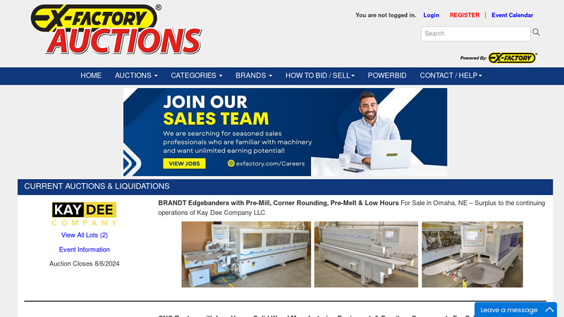 Industrial Equipment and Machinery Auctions & Liquidations | EX-FACTORY Auctions