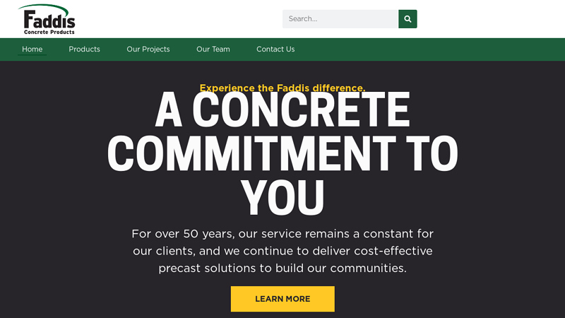 A Concrete Commitment to You - Precast Concrete - Faddis Concrete