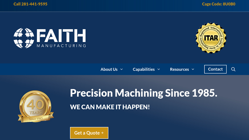 Faith Manufacturing C Precision Machining Solutions For Your Unique Manufacturing Needs - Faith Manufacturing- Your Machining Solution