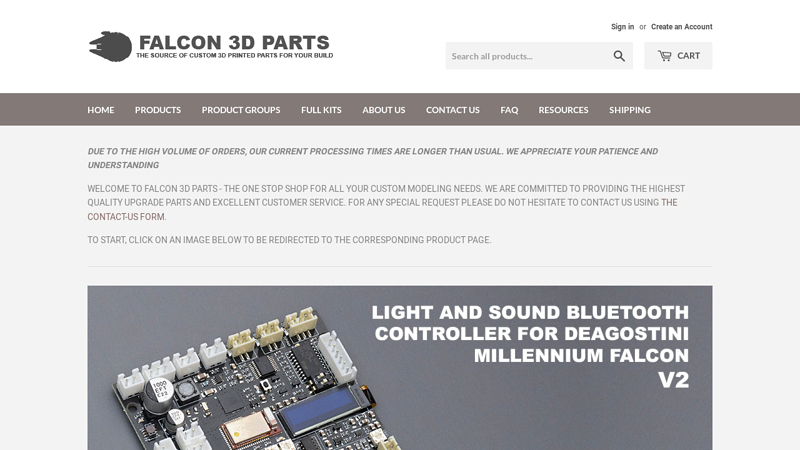 Falcon 3D Parts - The Source of Custom 3D Printed Parts for Your Build