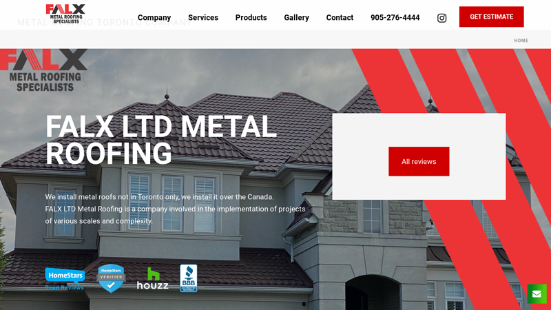 Metal Roof Installers Toronto - FALX LTD Metal Roofing Mississauga